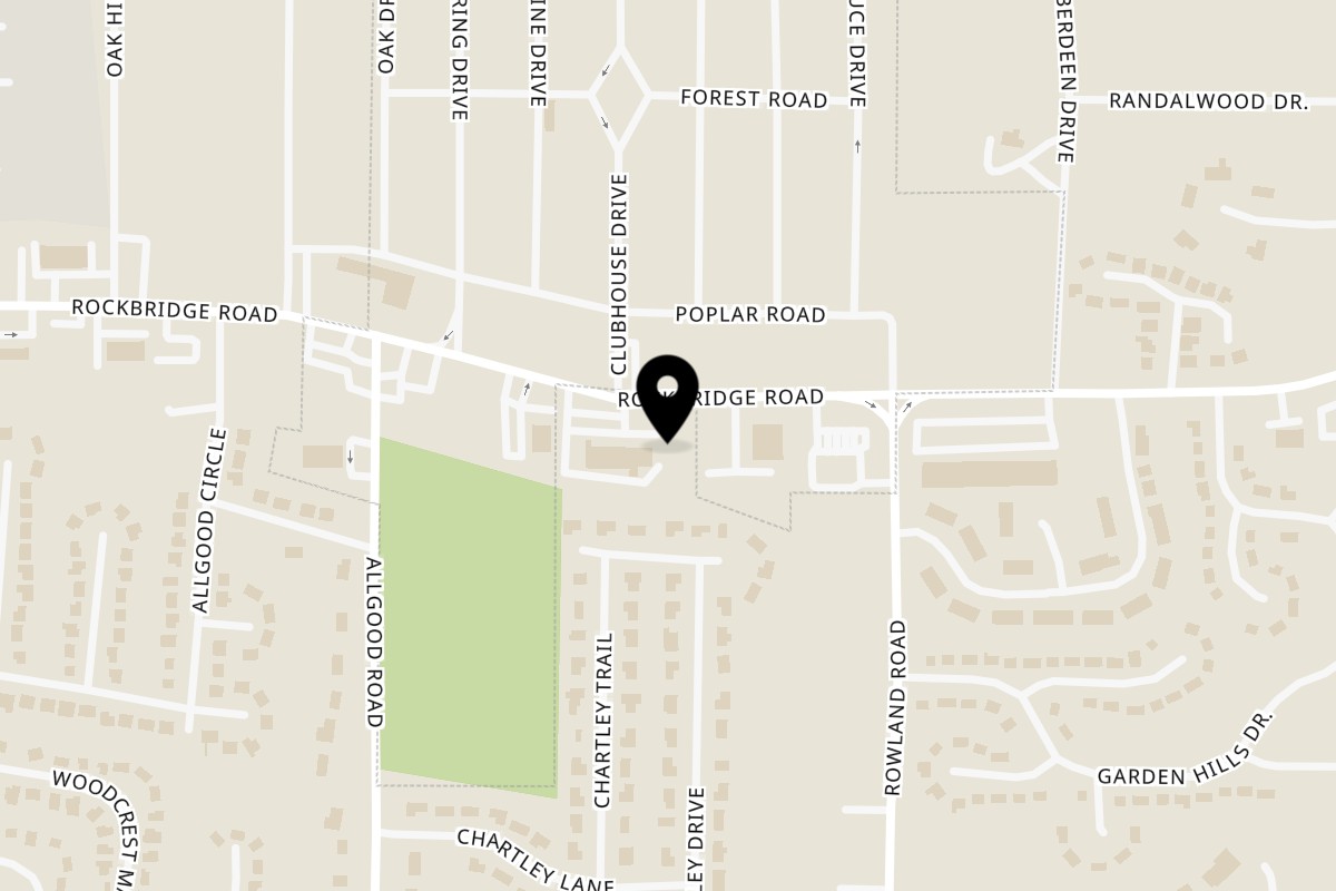 Map showing the location of Dragon Delite Chinese Restaurant on 4599 Rockbridge Rd C in Stone Mountain